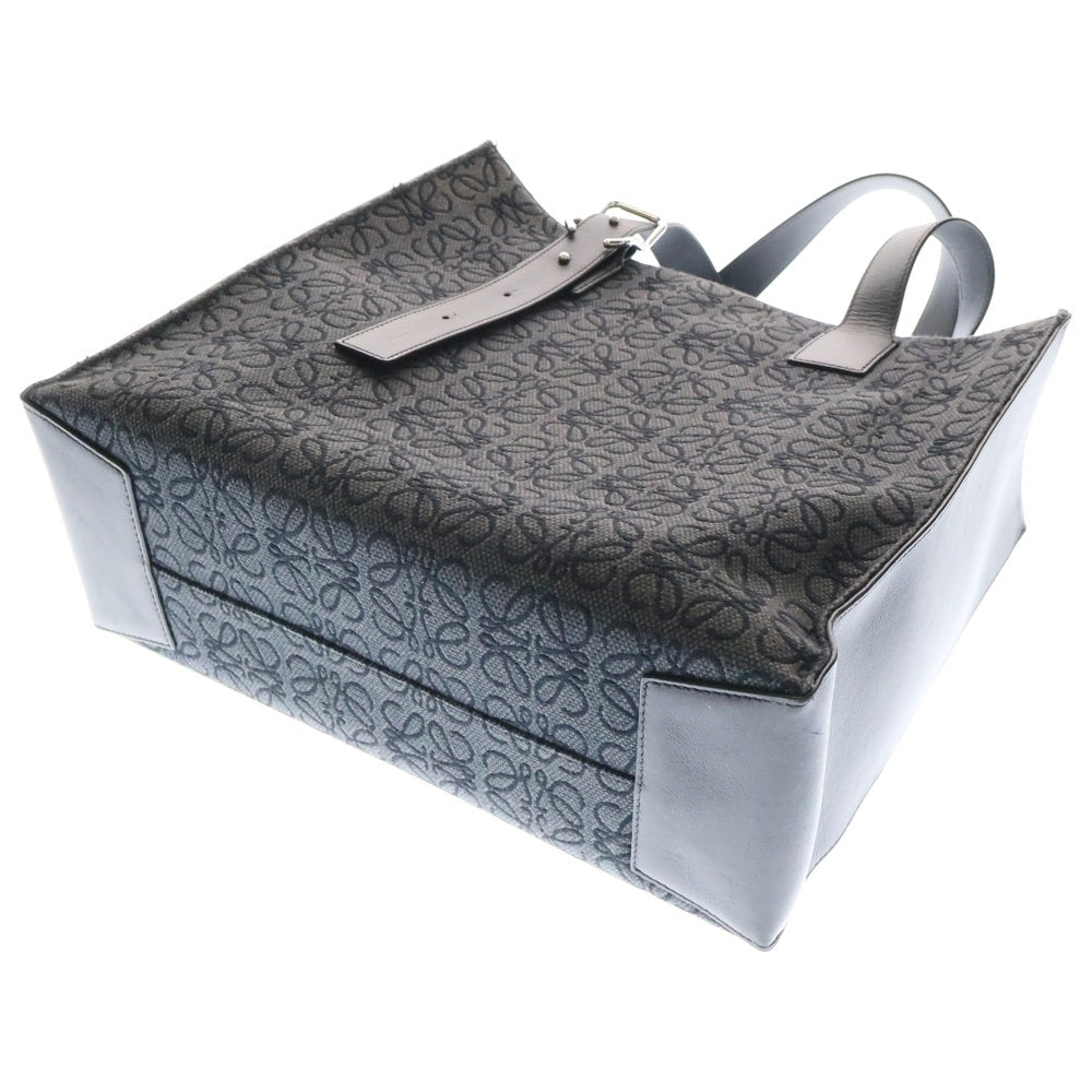 LOEWE(ロエベ) BUCKLE TOTE アナグラム キャンバスバックルトートバッグ ブラック B692L09X03
