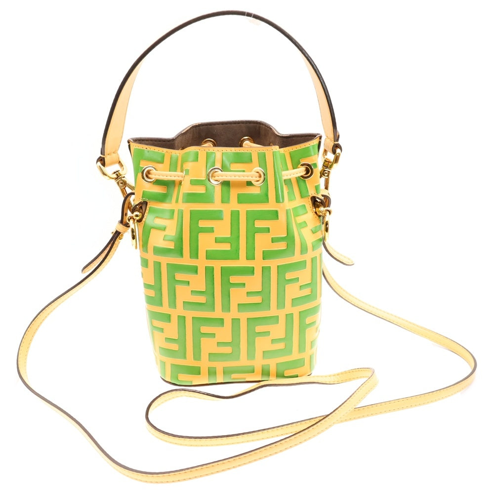 FENDI(フェンディ) ミニ モントレゾール FF ショルダーバッグ 8BS010 ベージュ/グリーン