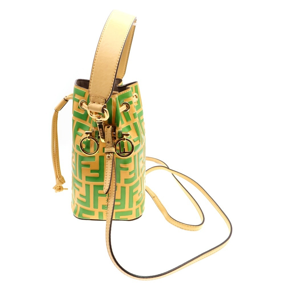 FENDI(フェンディ) ミニ モントレゾール FF ショルダーバッグ 8BS010 ベージュ/グリーン