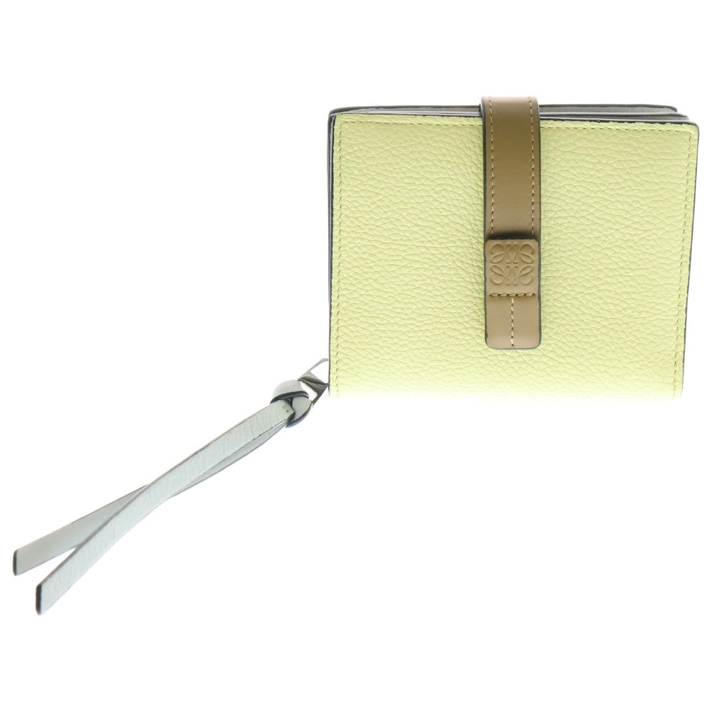 LOEWE(ロエベ) COMPACT ZIP WALLET コンパクト ジップウォレット 2つ折り財布 ソフトグレインカーフスキン レディース マルチ 102107