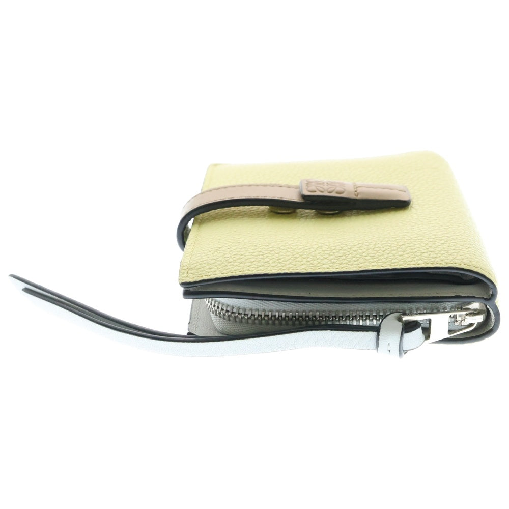 LOEWE(ロエベ) COMPACT ZIP WALLET コンパクト ジップウォレット 2つ折り財布 ソフトグレインカーフスキン レディース マルチ 102107