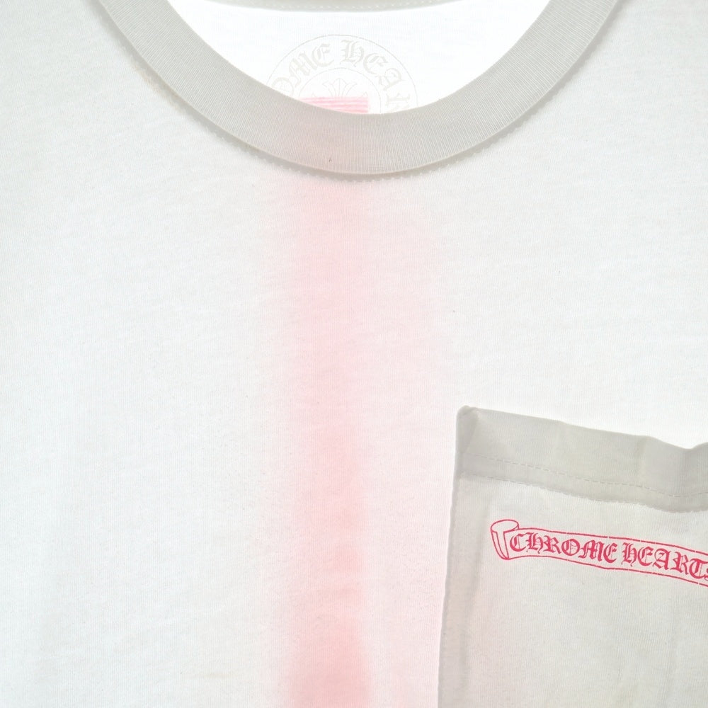 【クロムハーツ CHROME HEARTS】Tシャツ セメタリークロス ピンク クロムハーツ ピンク スクロール ロゴ T シャツ - SHENGLI ROAD