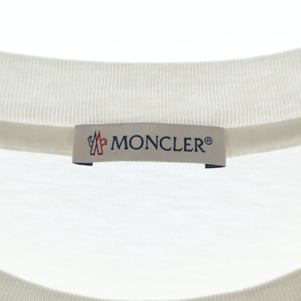 MONCLER(モンクレール) フロントロゴプリント クルーネック半袖Tシャツ G20938C00016 ホワイト