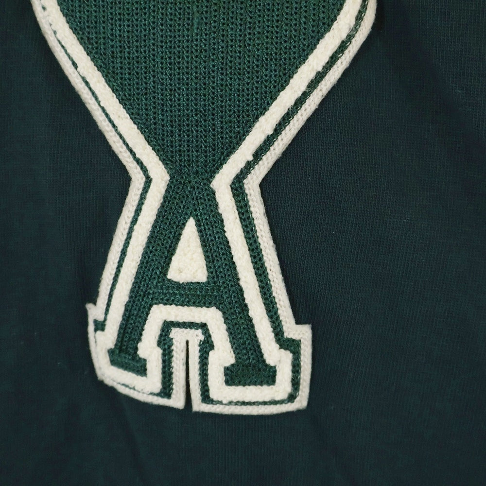 AMI Alexandre Mattiussi(アミアレクサンドルマテュッシ) ハートロゴワッペン クルーネック半袖Tシャツ SPUTS002.726 グリーン