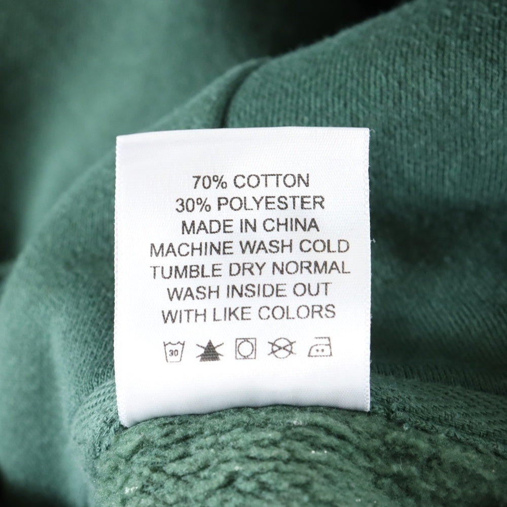 PLEASURES(プレジャーズ) SWISHA HOUSE ロゴプリント フーディプルオーバーパーカー IND4000C グリーン