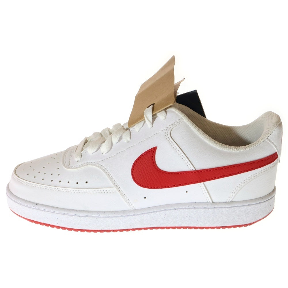 NIKE(ナイキ) Court Vision Low Next Nature White University Red コート ビジョン ローカットスニーカー HF1744 101 US9.5/27.5cm ホワイト/レッド