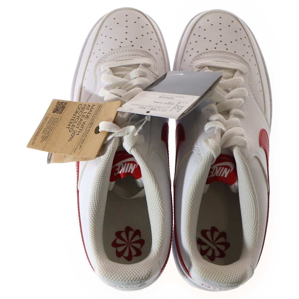 NIKE(ナイキ) Court Vision Low Next Nature White University Red コート ビジョン ローカットスニーカー HF1744 101 US9.5/27.5cm ホワイト/レッド
