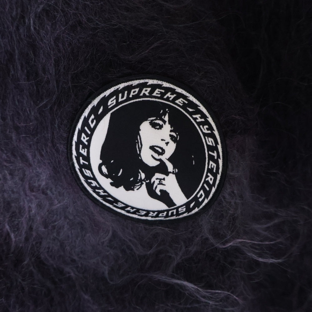 SUPREME(シュプリーム) 24AW ×HYSTERIC GLAMOUR Mohair Zip Up Hooded Sweater ヒステリックグラマー モヘアニット ジップパーカー パープル