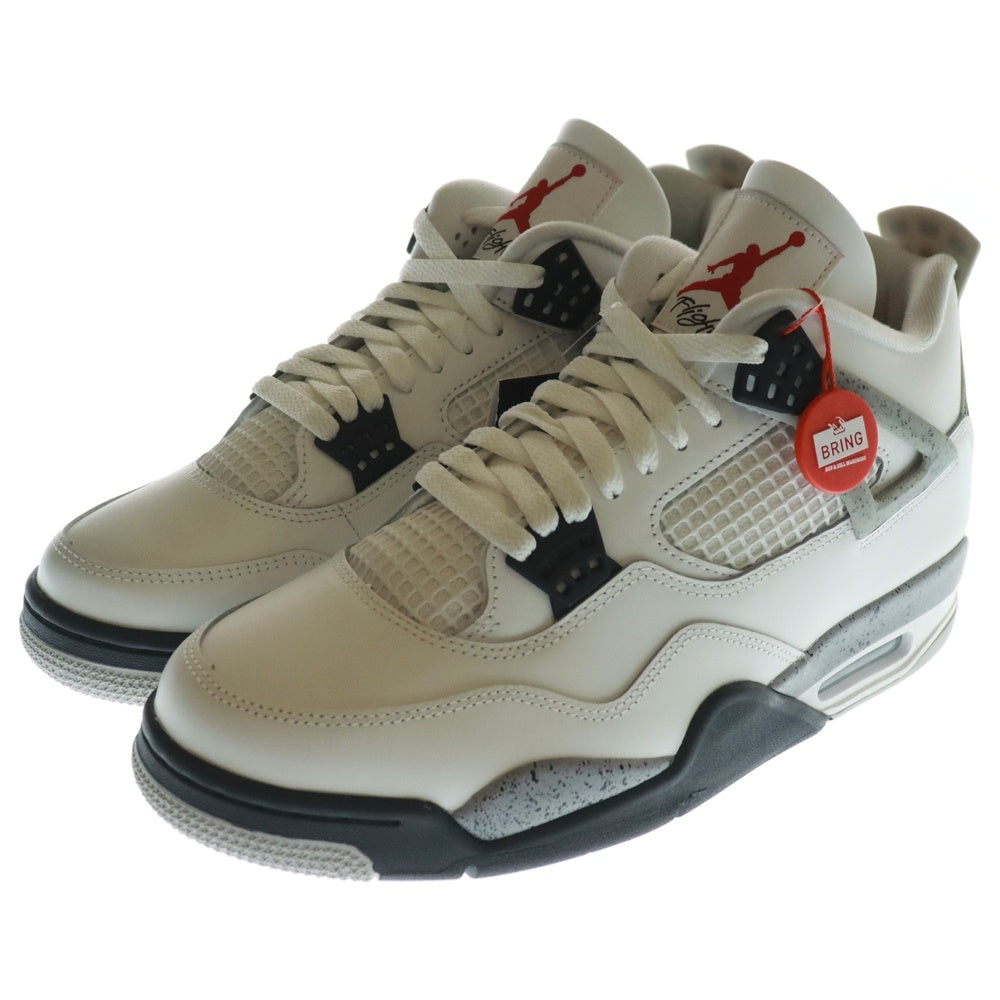 NIKE(ナイキ) AIR JORDAN 4 RETRO WHITE CEMENT SUMMIT WHITE エアジョーダン 4 レトロ サミットホワイト FV5029 100 US10/28cm