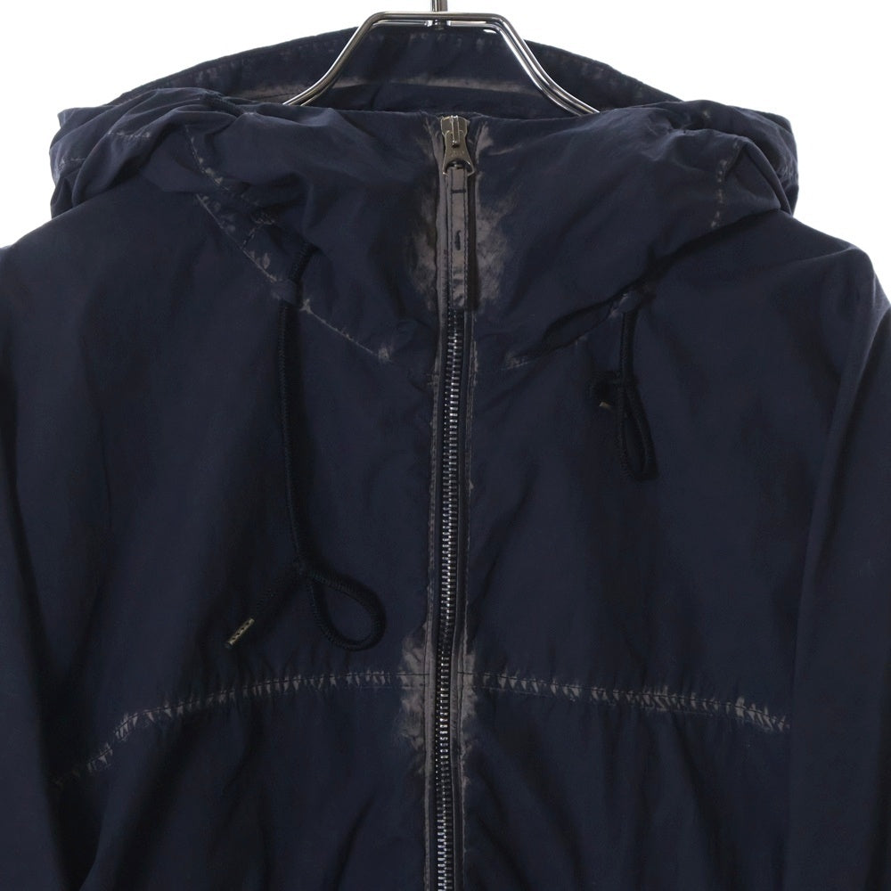 Ten C(テンシー) Mid Layer オーバーダイ フーデッド ナイロンアノラック ジャケット ブラック TC-J1618