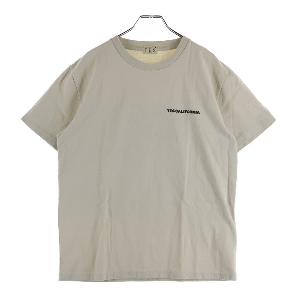 TES(テス) ロゴプリント クルーネックTシャツカットソー ベージュ
