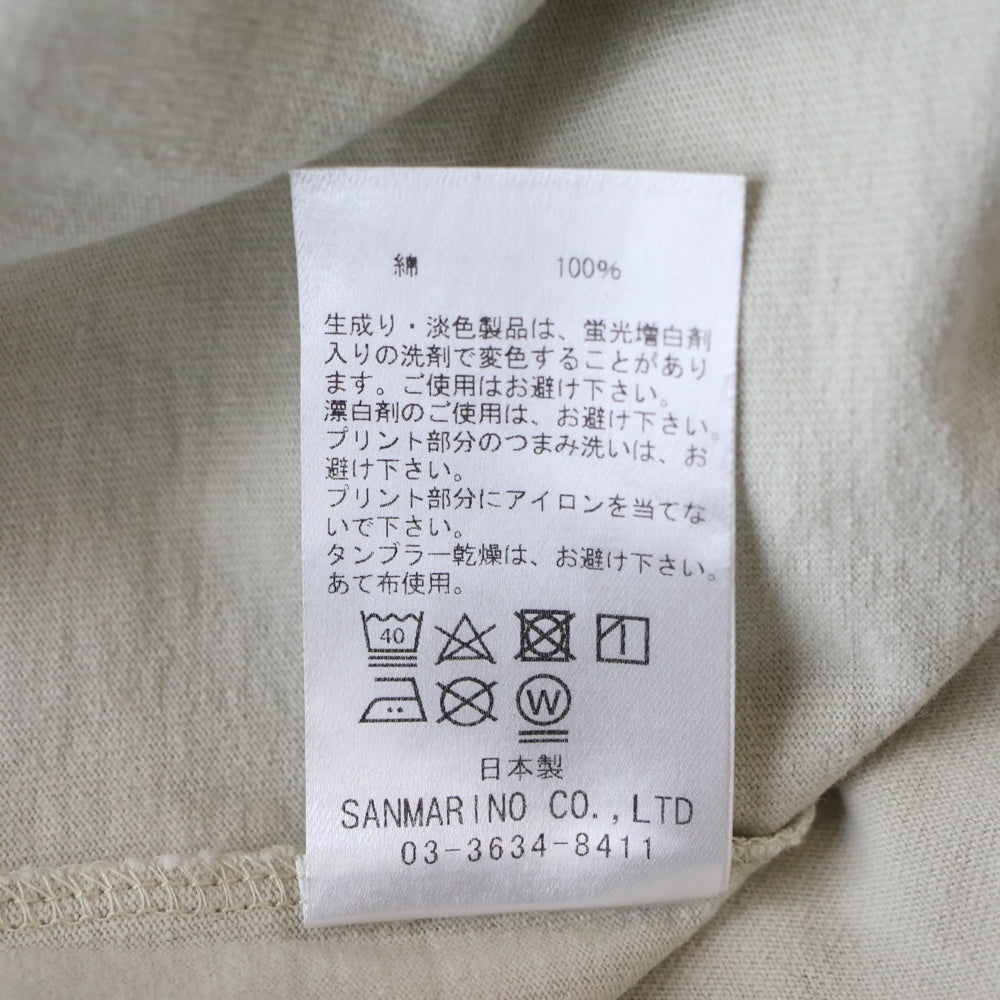 TES(テス) ロゴプリント クルーネックTシャツカットソー ベージュ