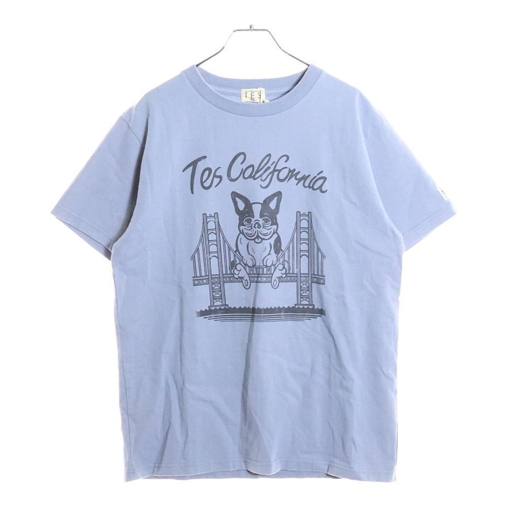 TES(テス) ゴールデンゲートブリッジプリント クルーネックTシャツカットソー ベージュ