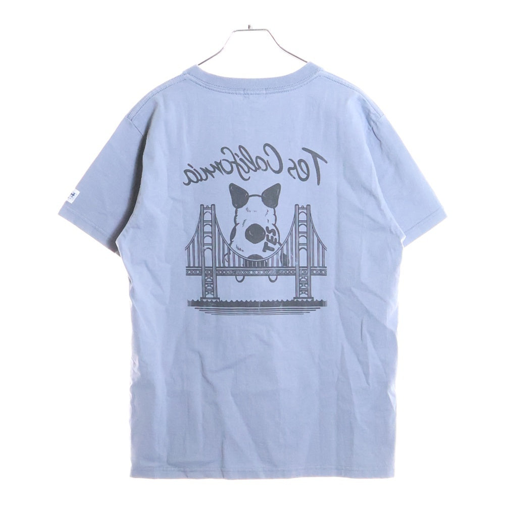 TES(テス) ゴールデンゲートブリッジプリント クルーネックTシャツカットソー ベージュ