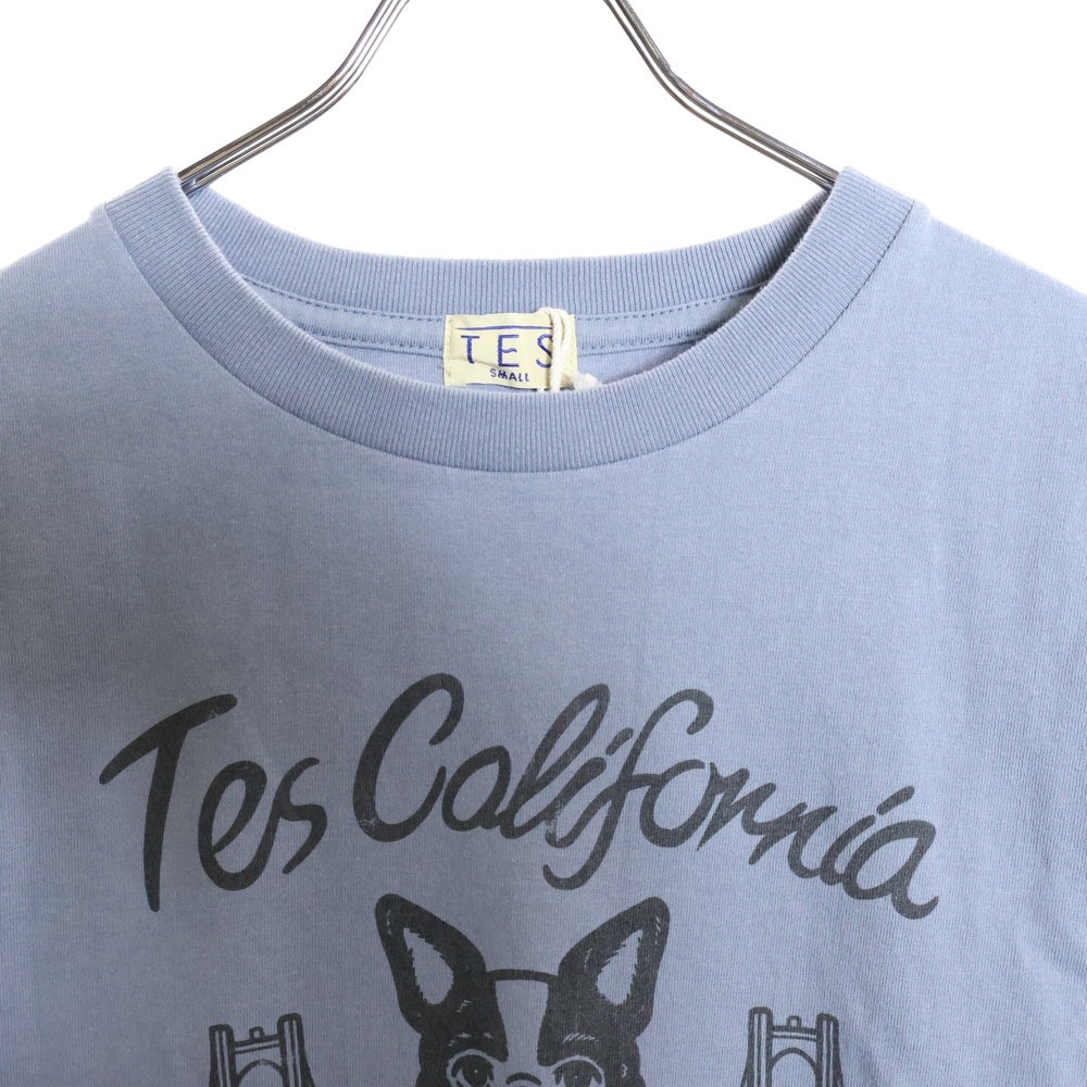 TES(テス) ゴールデンゲートブリッジプリント クルーネックTシャツカットソー ベージュ