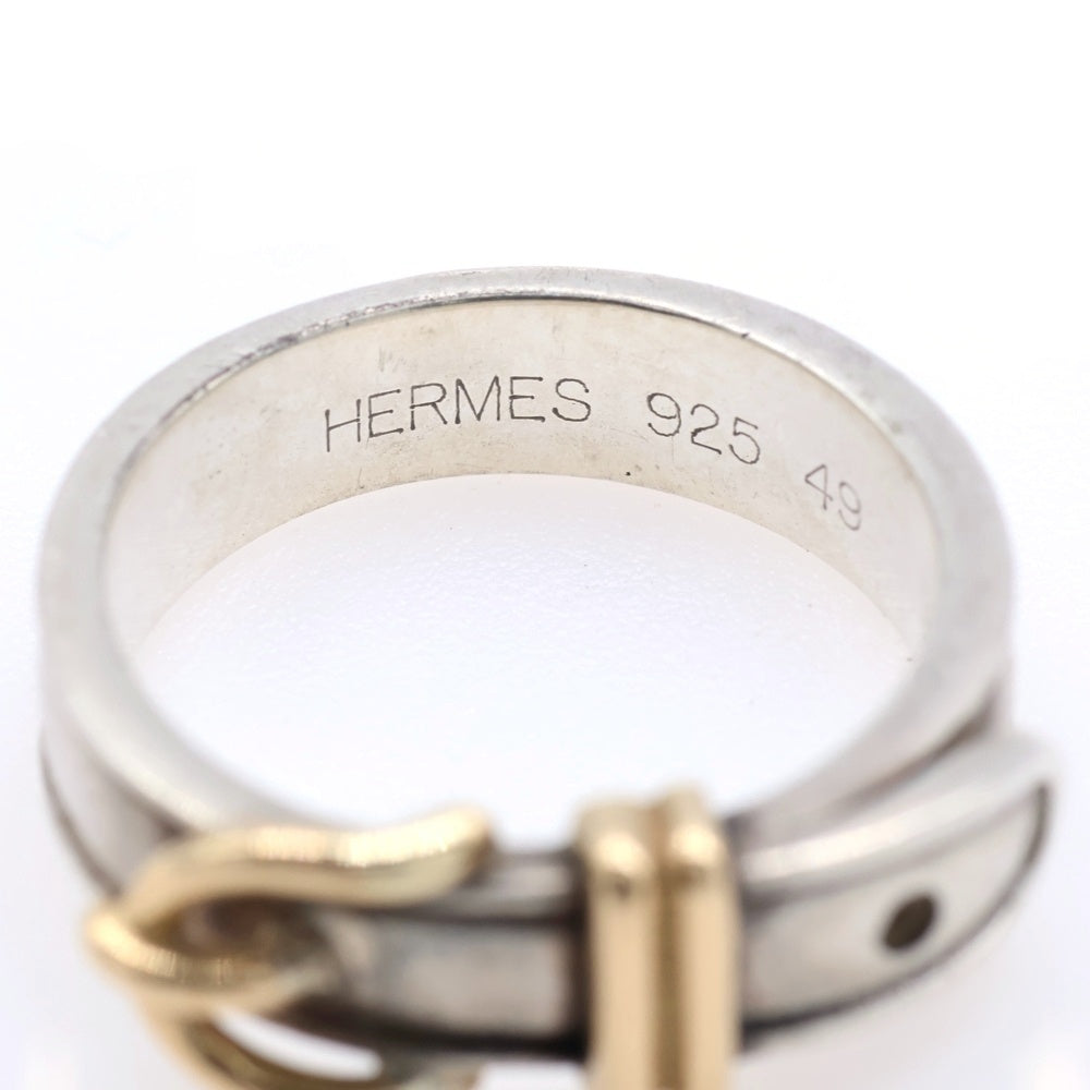 HERMES(エルメス) サンチュール ベルトモチーフ K18YGコンビ リング 指輪 48号 シルバー/ゴールド