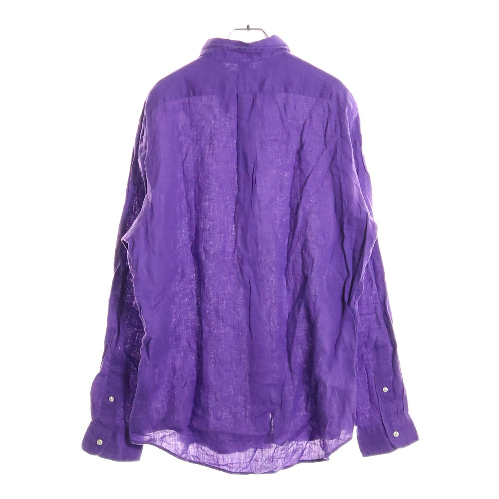 POLO RALPH LAUREN(ポロラルフローレン) ロゴ刺繍 長袖ボタンシャツ パープル