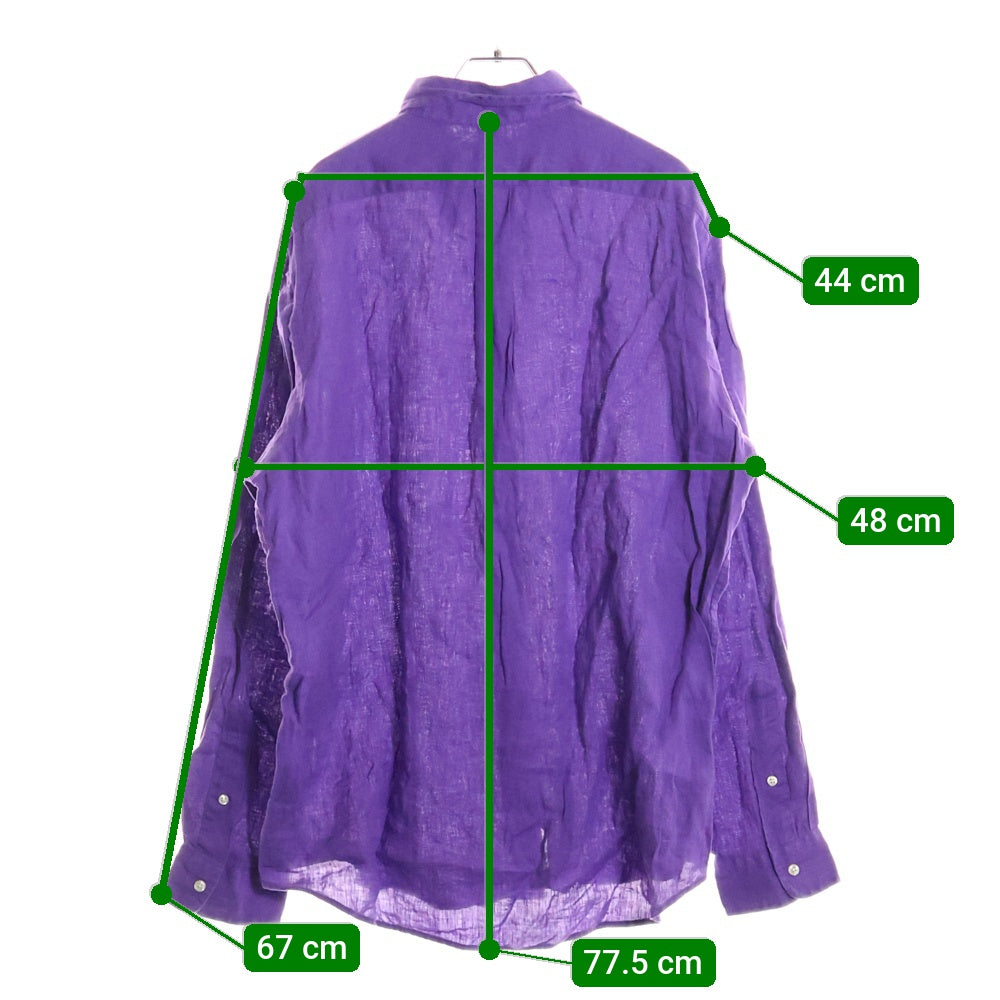 POLO RALPH LAUREN(ポロラルフローレン) ロゴ刺繍 長袖ボタンシャツ パープル