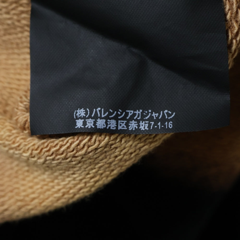 BALENCIAGA(バレンシアガ) ブリーチ加工HOMME刺繍オーバーサイズスウェット ブラック/ブラウン 486095 TWK44