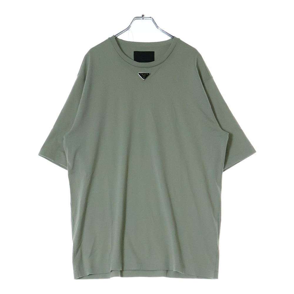 PRADA(プラダ) 24SS 三角ロゴプレート 半袖クルーネックTシャツカットソー カーキ
