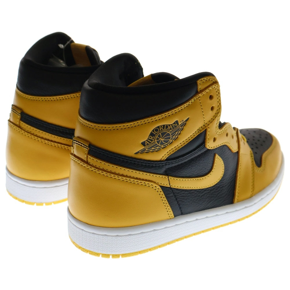 NIKE(ナイキ) AIR JORDAN1 RETRO HIGH OG POLLEN エアジョーダン 1 レトロ パラン ハイカットスニーカー ブラック/イエロー US8/26cm 555088-701