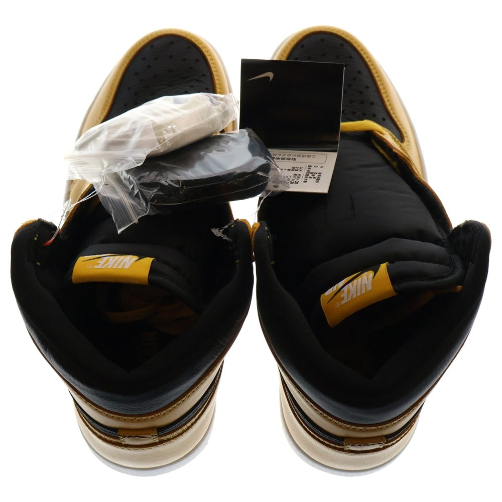 NIKE(ナイキ) AIR JORDAN1 RETRO HIGH OG POLLEN エアジョーダン 1 レトロ パラン ハイカットスニーカー ブラック/イエロー US8/26cm 555088-701