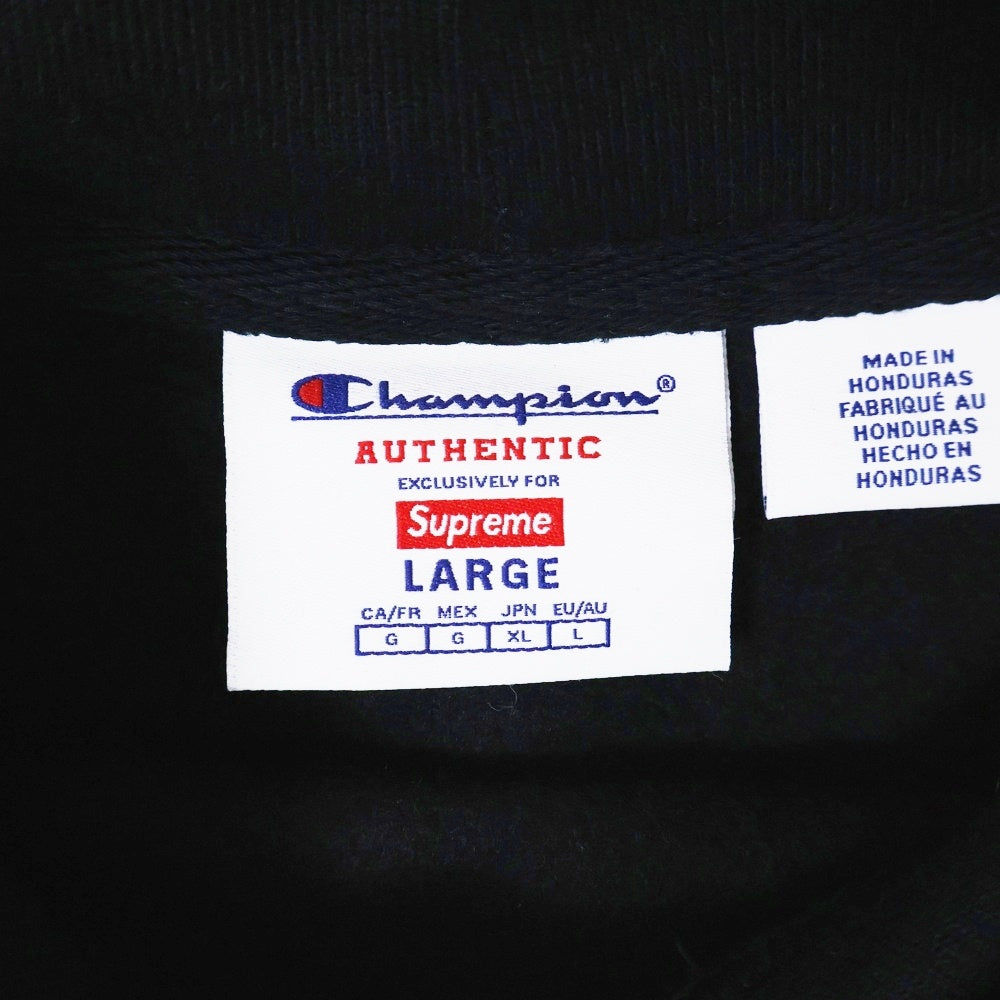 SUPREME(シュプリーム) 25SS ×Champion Hooded Sweatshirt アーチロゴプルオーバーパーカー ブラック