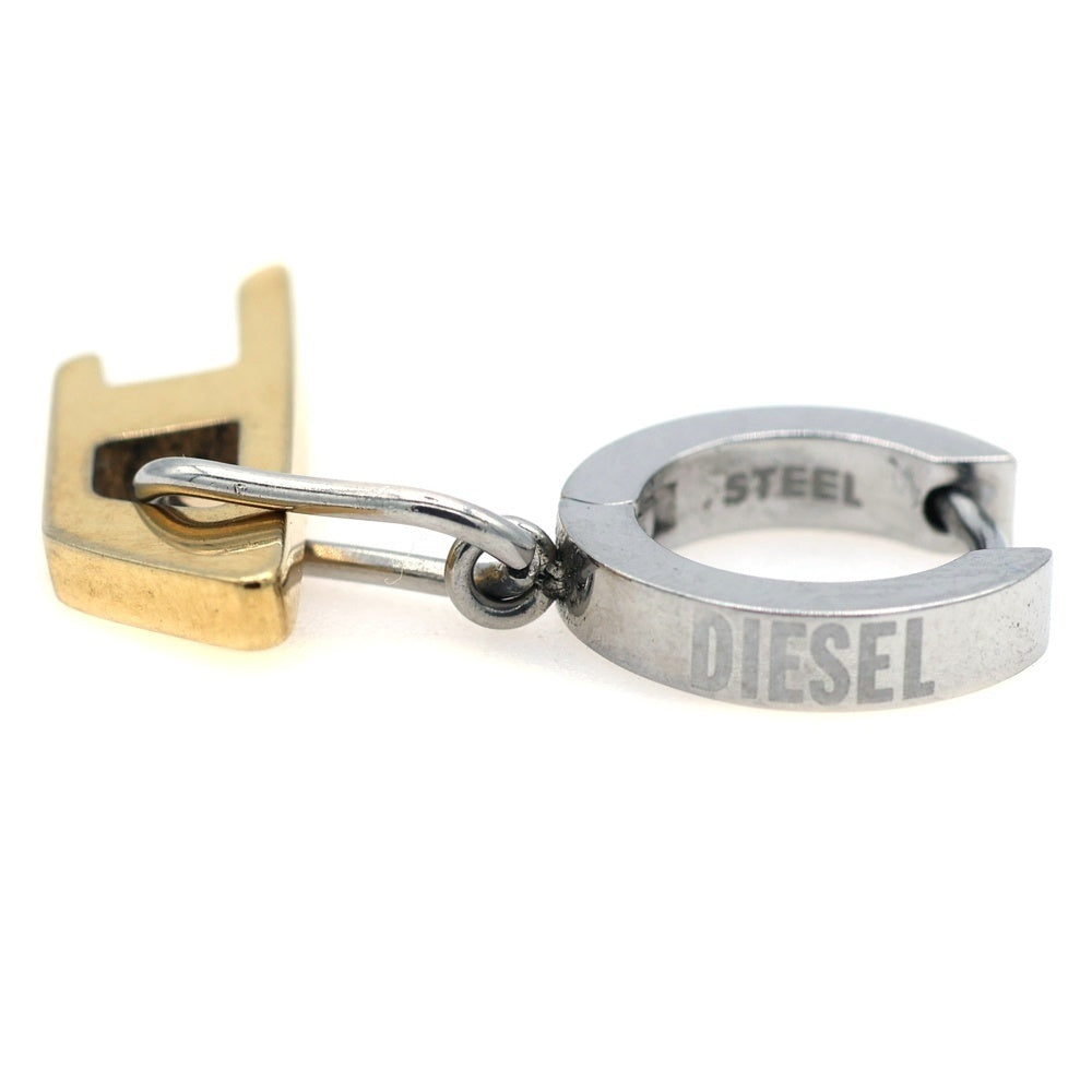 DIESEL(ディーゼル) Dロゴピアス シルバー
