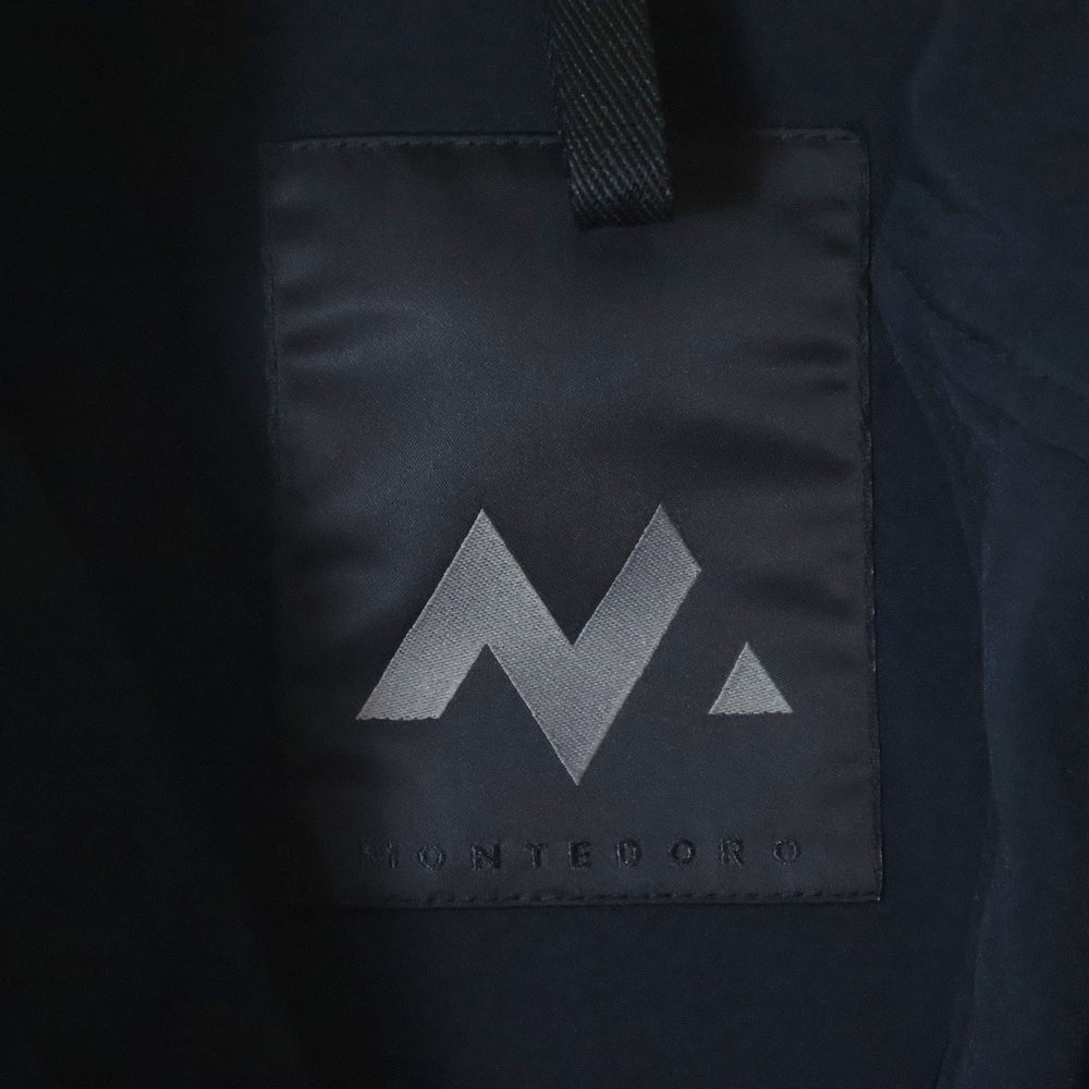 MONTEDORO(モンテドーロ) Packable Unlined Jacket ナイロンジップアップジャケット ブラック 63M025