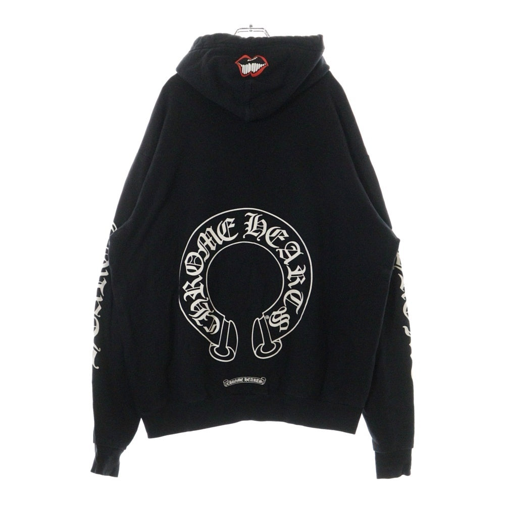 CHROME HEARTS(クロムハーツ) × MATTY BOY Chomper Horseshoe Hoodie マッティボーイ チョンパーホースシュー スウェット プルオーバーパーカー ブラック