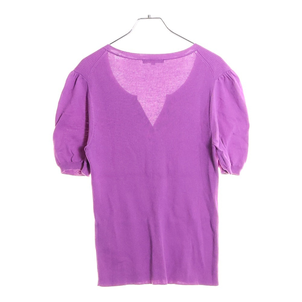 NO BRAND(ノーブランド) 3ボタン カーディガンシャツ パープル レディース