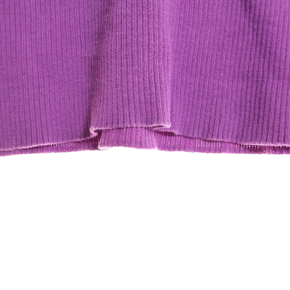 NO BRAND(ノーブランド) 3ボタン カーディガンシャツ パープル レディース