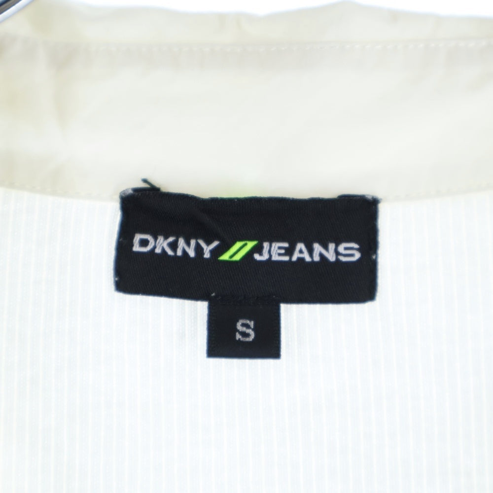 DKNY(ダナキャラン) Vネック サーマル半袖シャツ ホワイト 500009 レディース