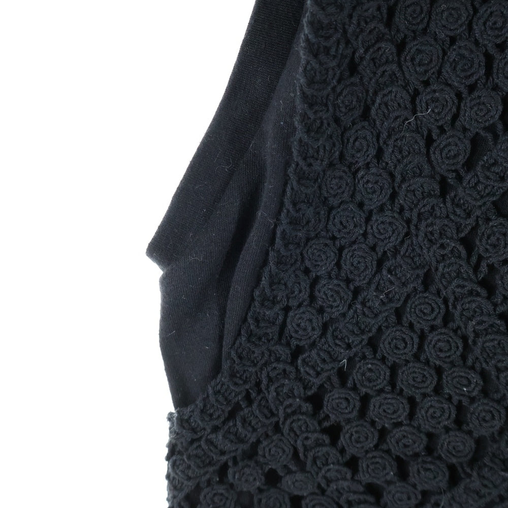 BEAMS HEART(ビームス ハート) 22SS レース編み ベスト ワンピース スカート ブラック レディース 43-04-0001-92