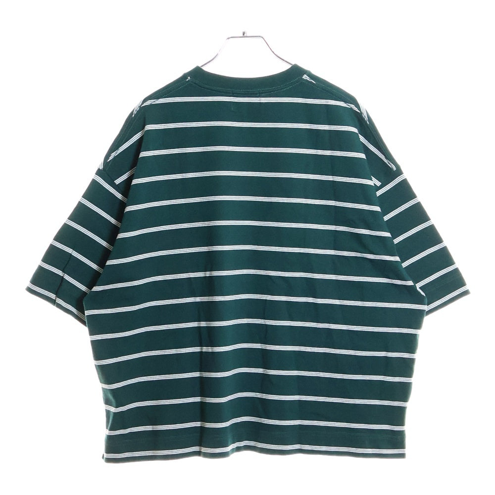 EVCON(エビコン) BORDER WIDE S/S T-SHIRT ボーダー クルーネック半袖Tシャツ グリーン 231-91108