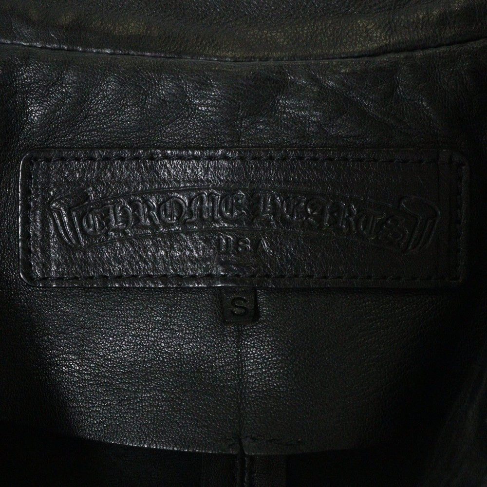 CHROME HEARTS(クロムハーツ) EZ RIDER イージーライダー ダガージップレザージャケット フルジップカスタム ブラック/シルバー