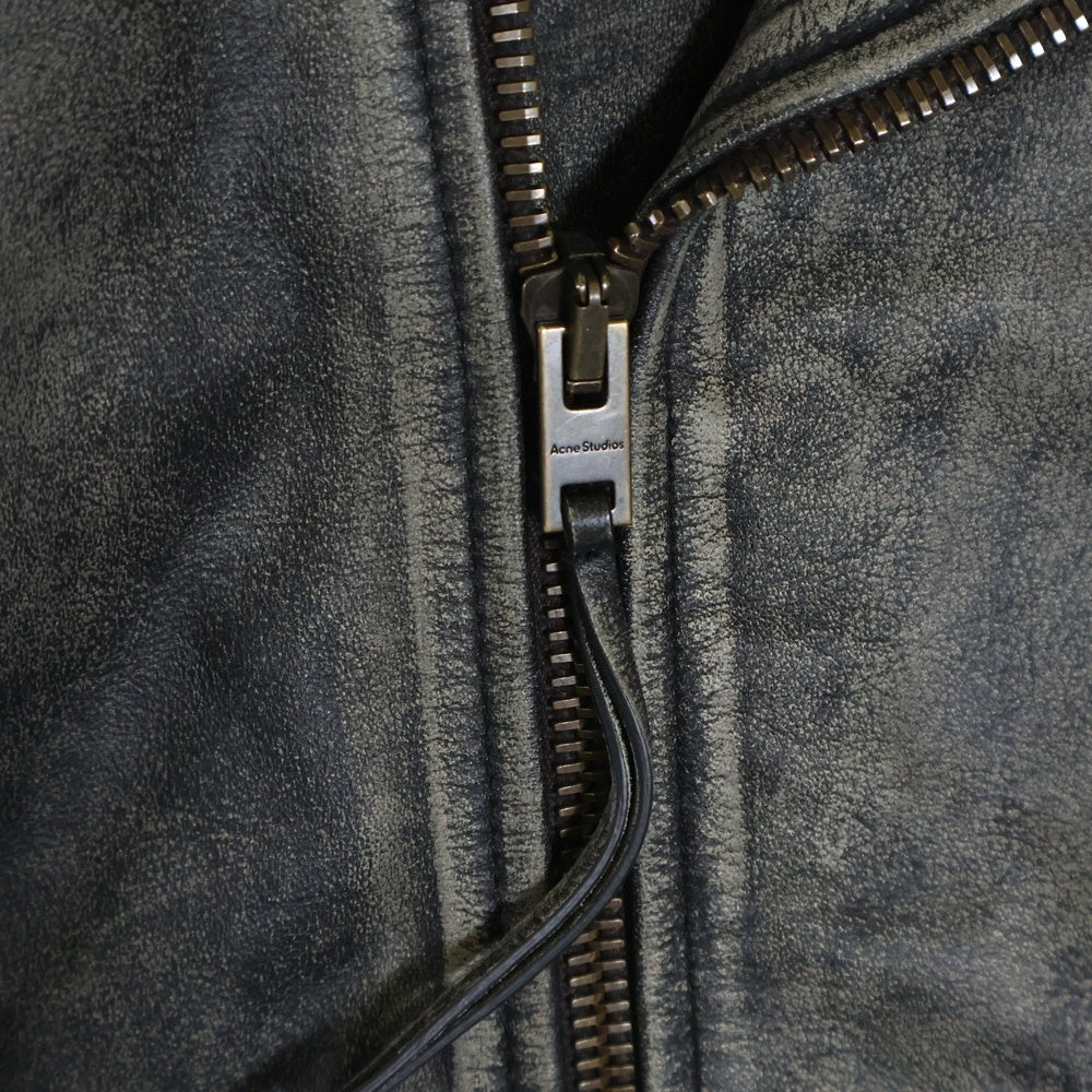 ACNE(アクネ) BIKER LEATHER JACKET バイカー レザージャケット FN-MN-LEAT00025 B70148 ブラック