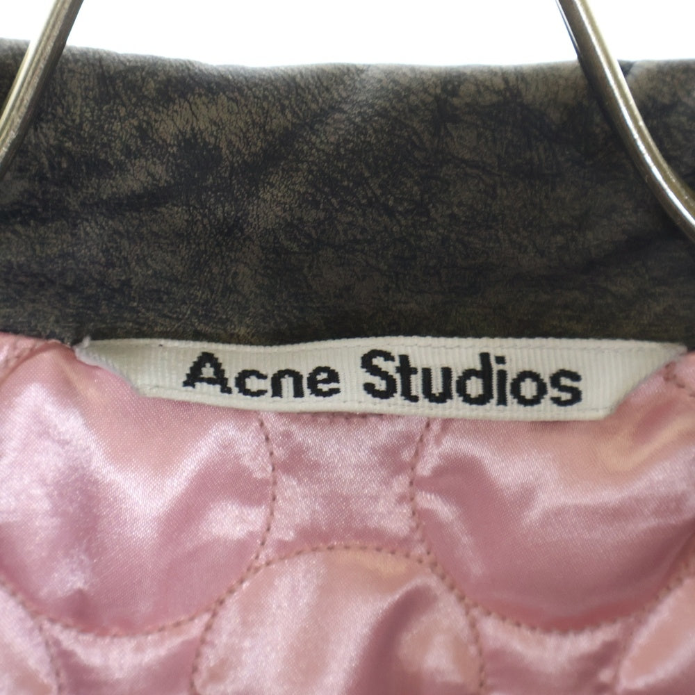 ACNE(アクネ) BIKER LEATHER JACKET バイカー レザージャケット FN-MN-LEAT00025 B70148 ブラック