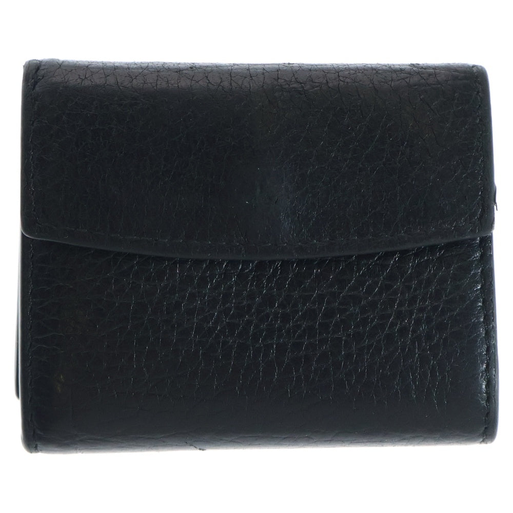 Maison Margiela(メゾンマルジェラ) スリーフォールドレザーウォレット 三つ折り コンパクトウォレット S35UI0529 ブラック