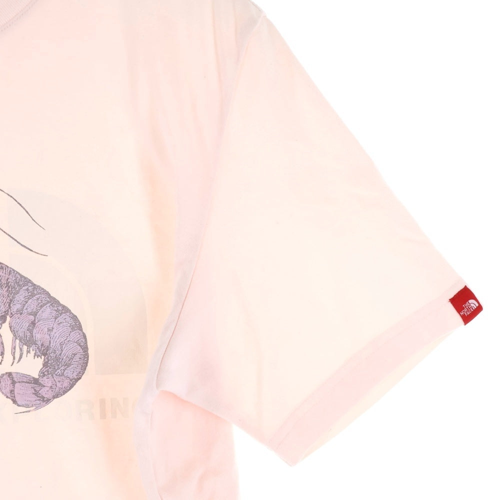 THE NORTH FACE(ザノースフェイス) フロントプリント クルーネック半袖Tシャツ ピンク