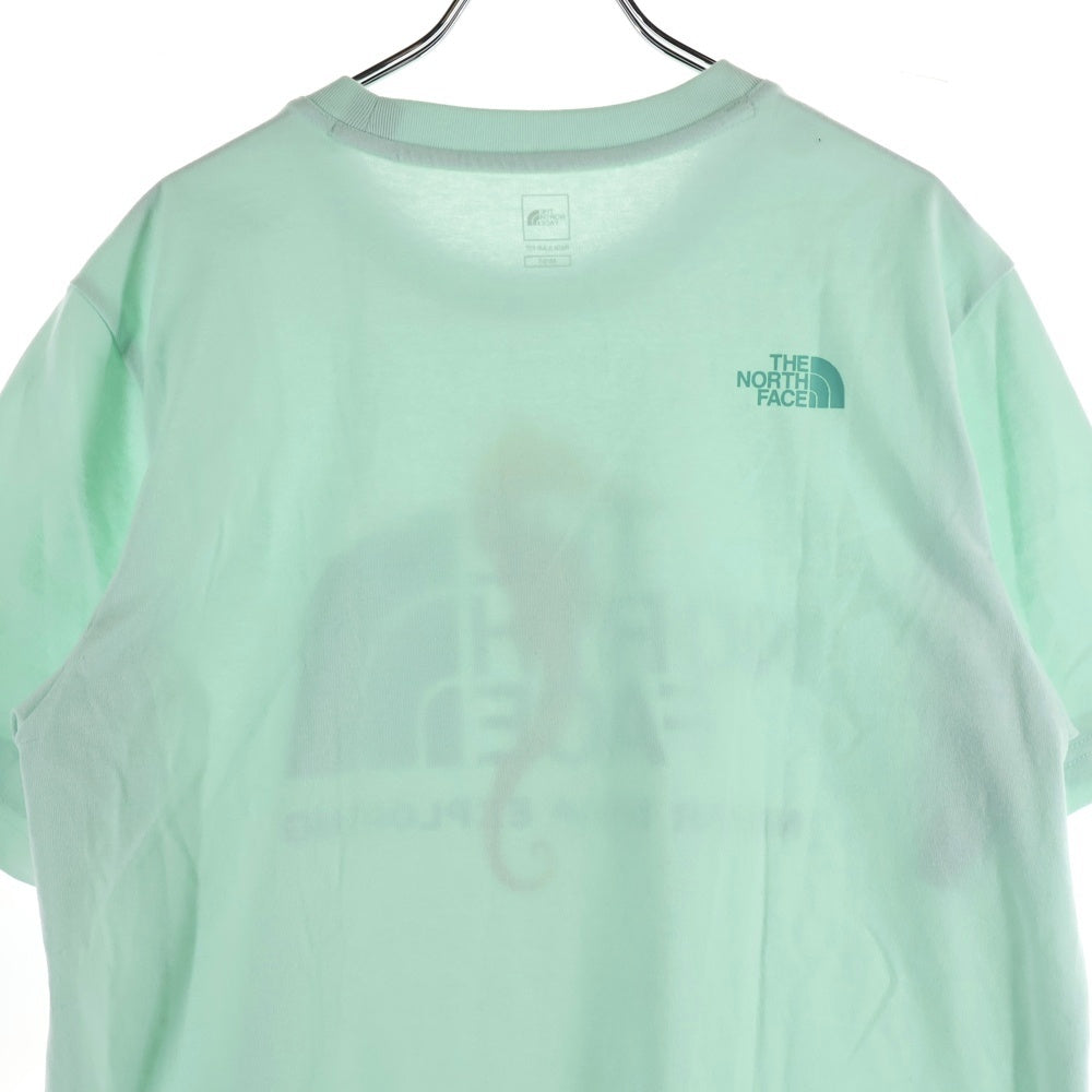THE NORTH FACE(ザノースフェイス) フロントプリント クルーネック半袖Tシャツ ライトブルー