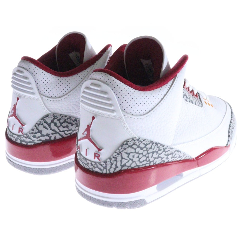 NIKE(ナイキ) Air Jordan 3 Cardinal Red エアジョーダン3 カーディナル レッド ローカットスニーカー CT8532-126 ホワイト/レッド US8.5/26.5