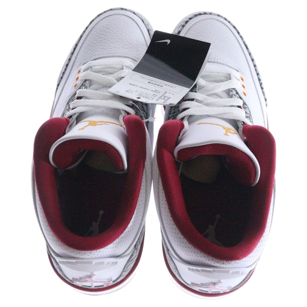 NIKE(ナイキ) Air Jordan 3 Cardinal Red エアジョーダン3 カーディナル レッド ローカットスニーカー CT8532-126 ホワイト/レッド US8.5/26.5