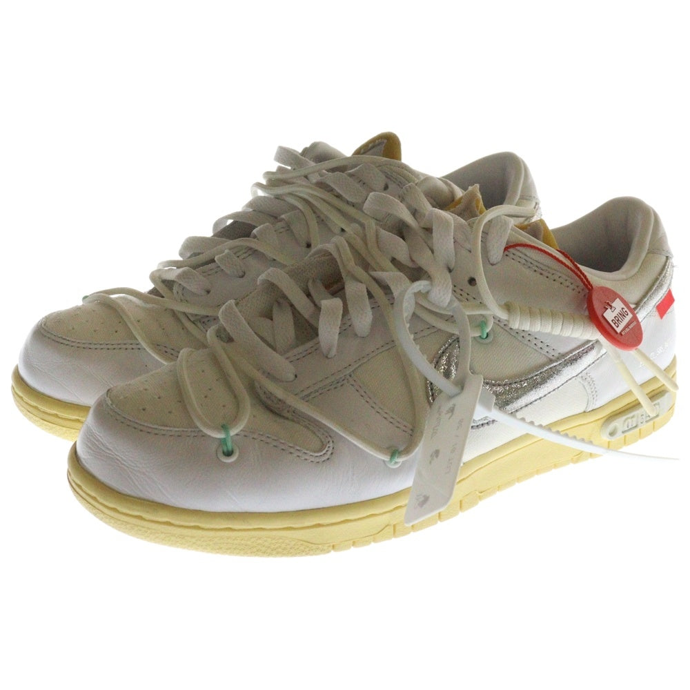 NIKE(ナイキ) ×OFF-WHITE DUNK LOW 1 OF 50 WHITE 1 ×オフホワイト ダンク 1 ローカットスニーカー ホワイト US10/28cm DM1602-127
