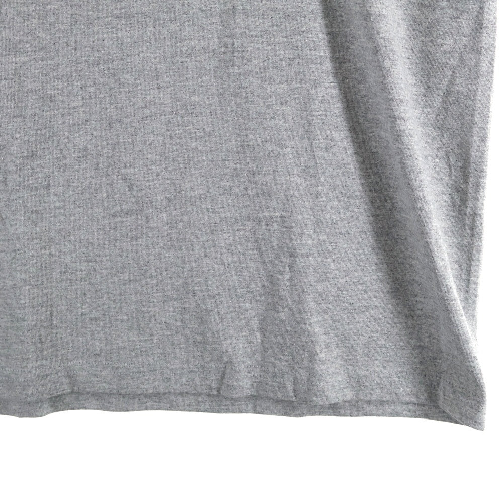 NO BRAND(ノーブランド) ON AIR プリントデザイン クルーネック半袖Tシャツカットソー グレー