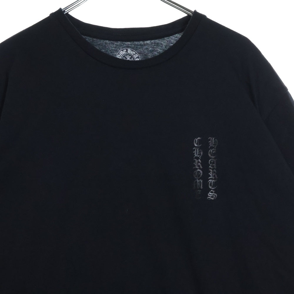 CHROME HEARTS(クロムハーツ) CHプラス バックプリント クルーネック半袖Tシャツカットソー ブラック