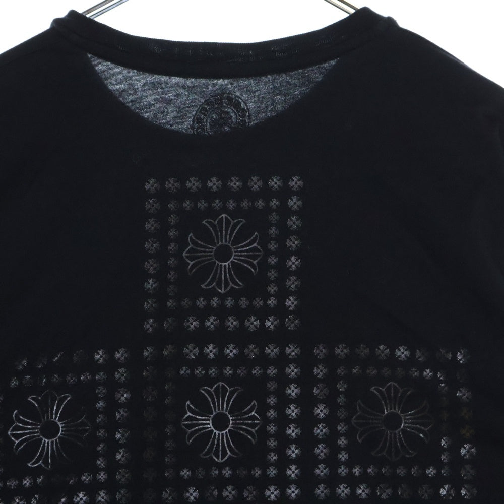 CHROME HEARTS(クロムハーツ) CHプラス バックプリント クルーネック半袖Tシャツカットソー ブラック