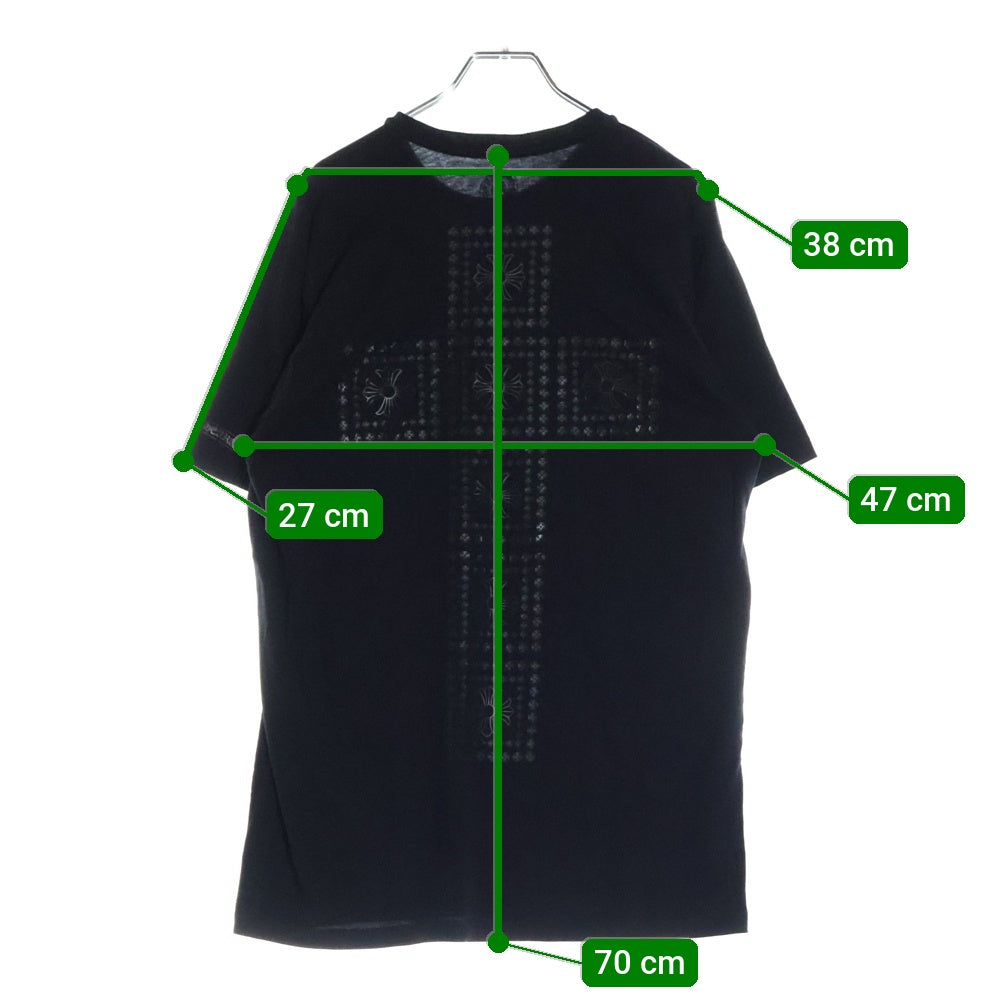 CHROME HEARTS(クロムハーツ) CHプラス バックプリント クルーネック半袖Tシャツカットソー ブラック