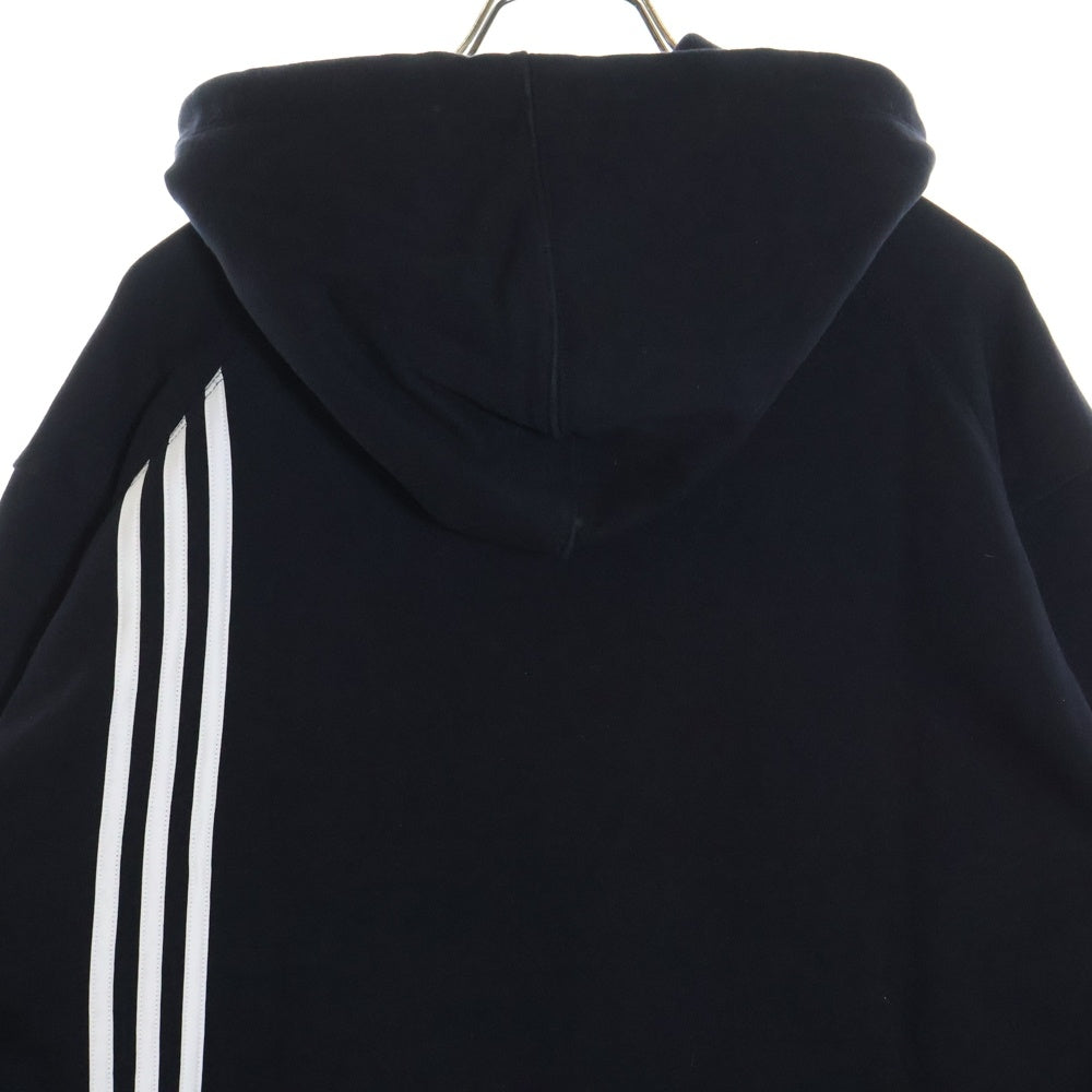 Y-3(ワイスリー) 3STP TERRY HOODIE ロゴパッチ 3ストライプ プルオーバーパーカー H16340 ブラック