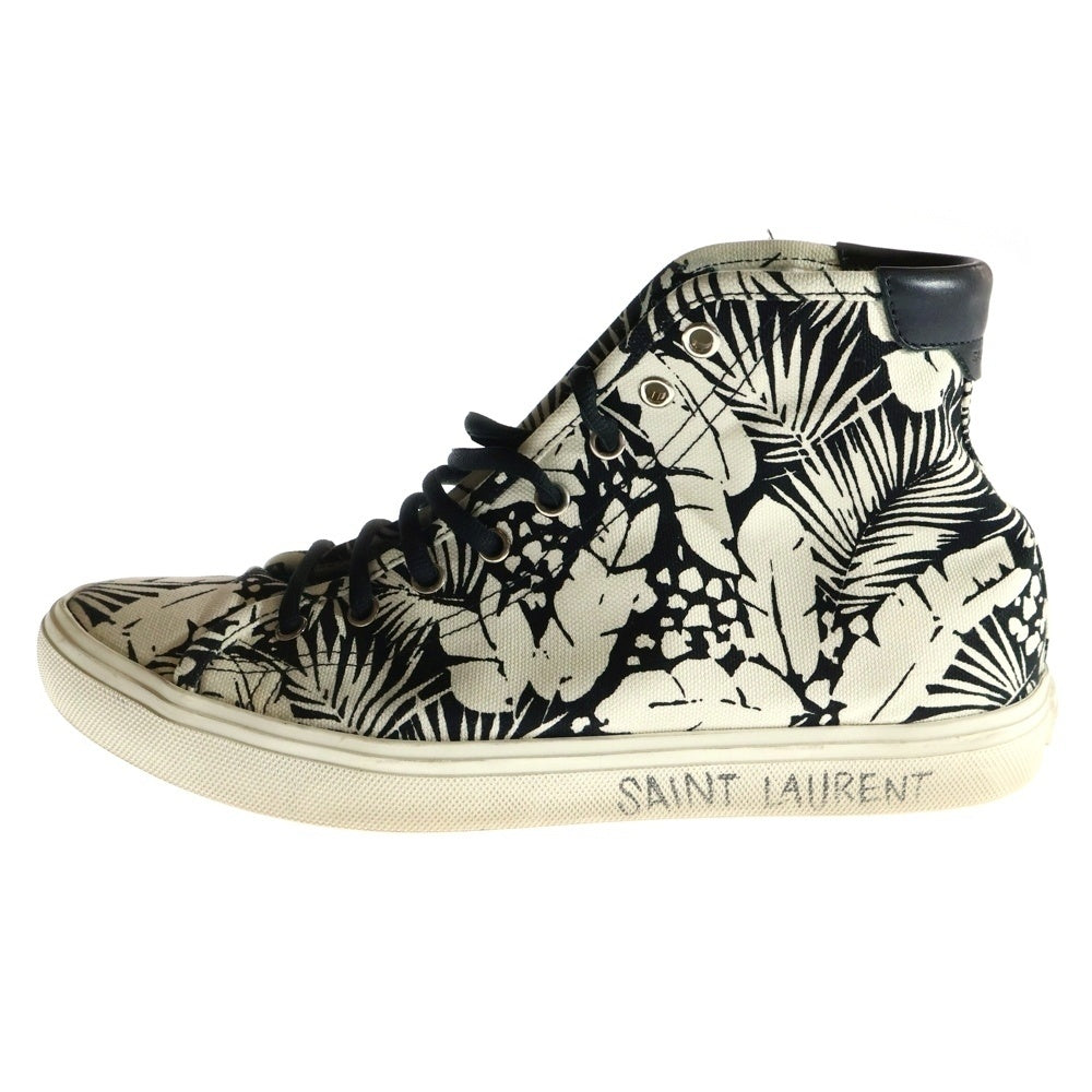 SAINT LAURENT PARIS(サンローランパリ) MALIBU MID SNEAKERS マリブ ミッド 総柄 スニーカー 606075 ブラック/グレー